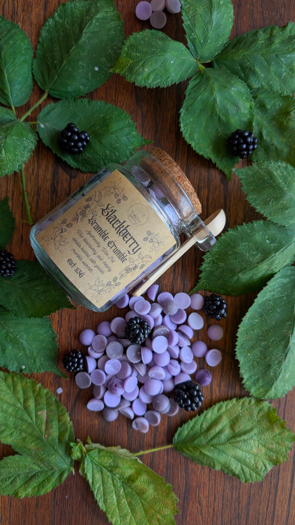Blackberry Bramble Crumble • Apothecary Wax Pots • Wax Melts • Blackberry Vanilla Crumble Fragrance