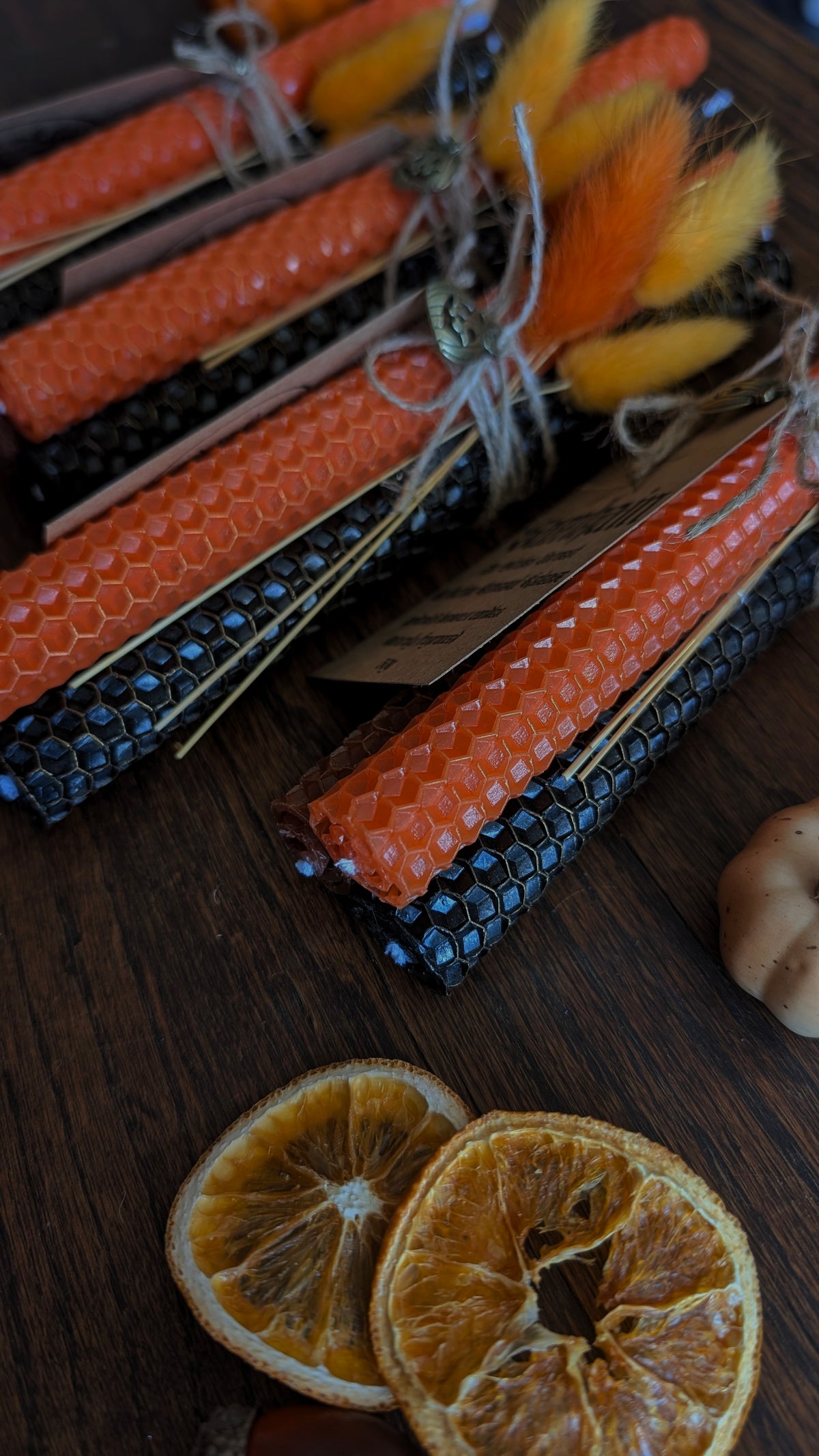 Samhain Ritual Pillar Candles • The Witches Harvest • Set of Three