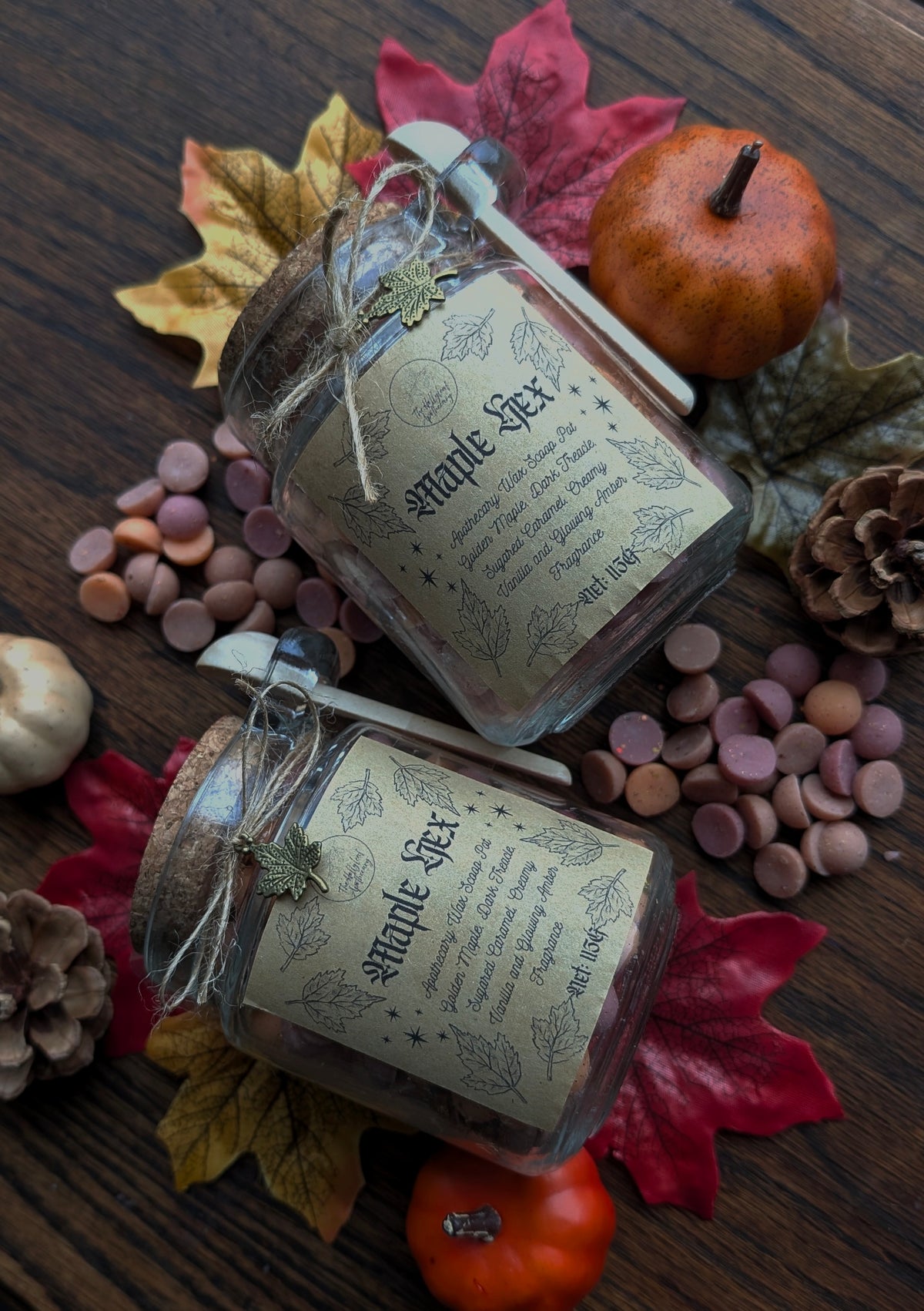 Maple Hex • Apothecary Wax Pots • Golden Maple, Dark Treacle, Sugared Caramel Fragrance