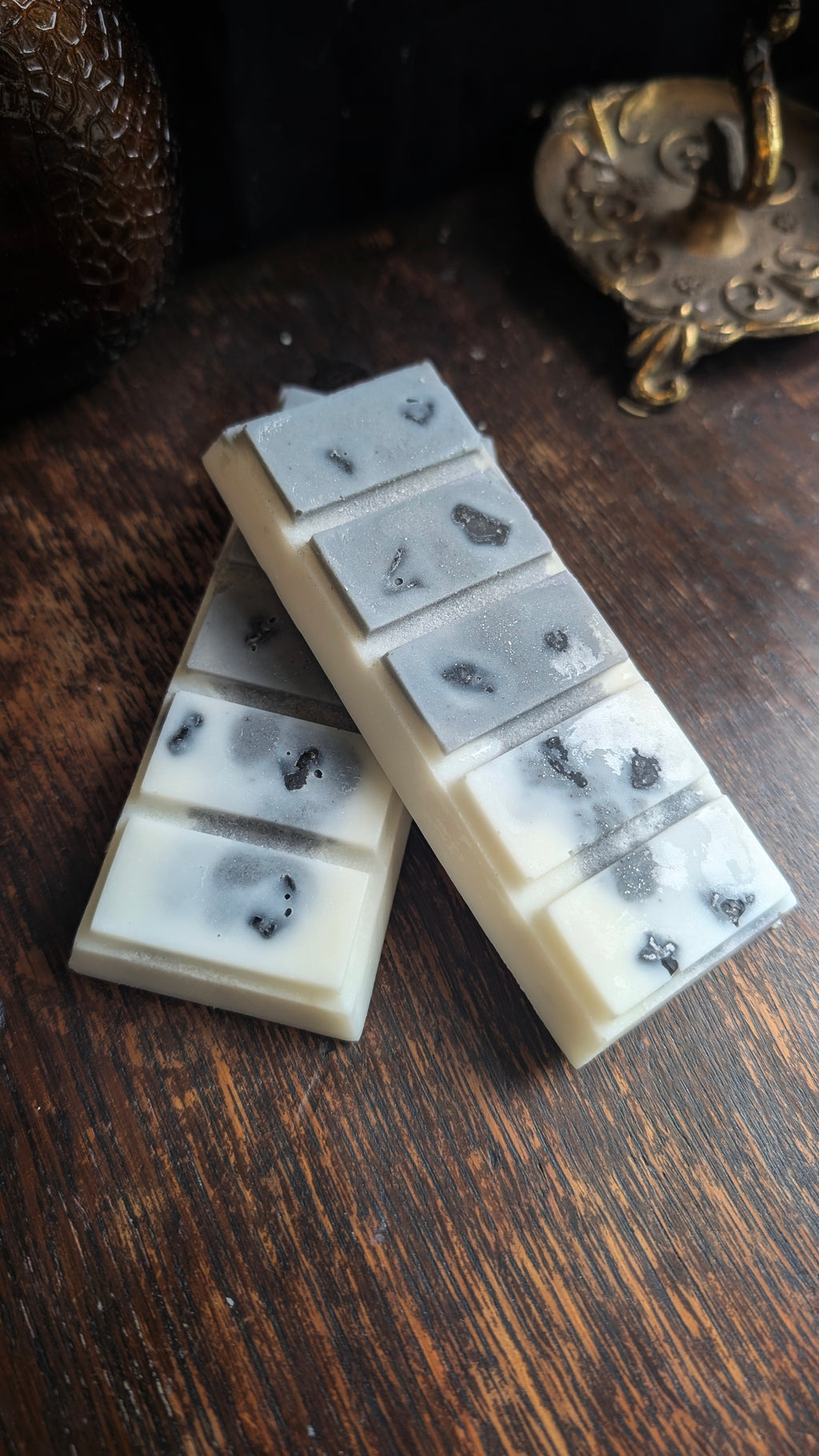 Smoke & Tourmaline Wax Bar • Tobacco & Vanilla Fragrance • Tourmaline Infused