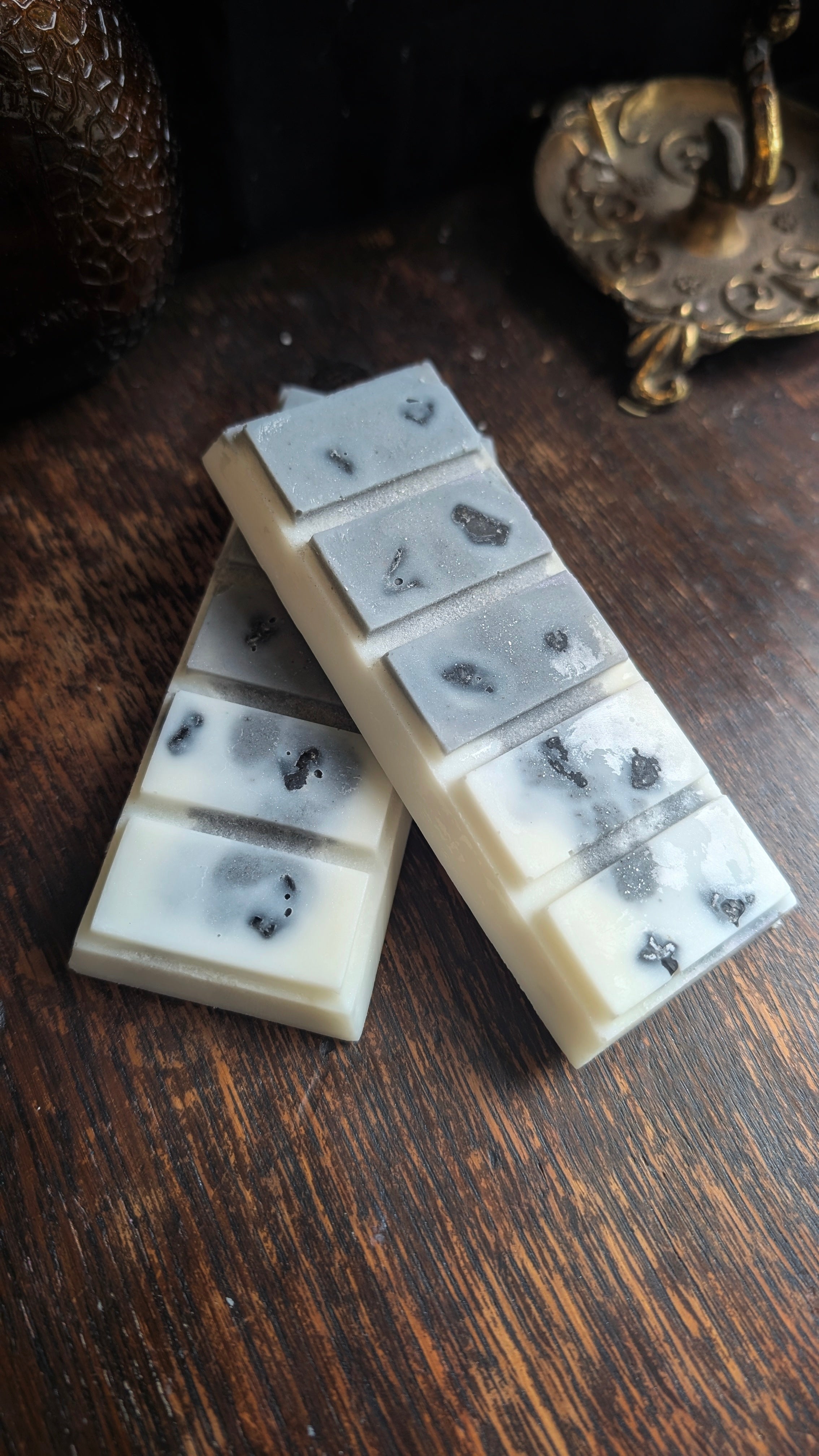 Smoke & Tourmaline Wax Bar • Tobacco & Vanilla Fragrance • Tourmaline Infused
