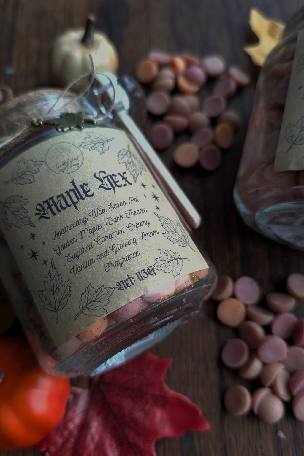 Maple Hex • Apothecary Wax Pots • Golden Maple, Dark Treacle, Sugared Caramel Fragrance