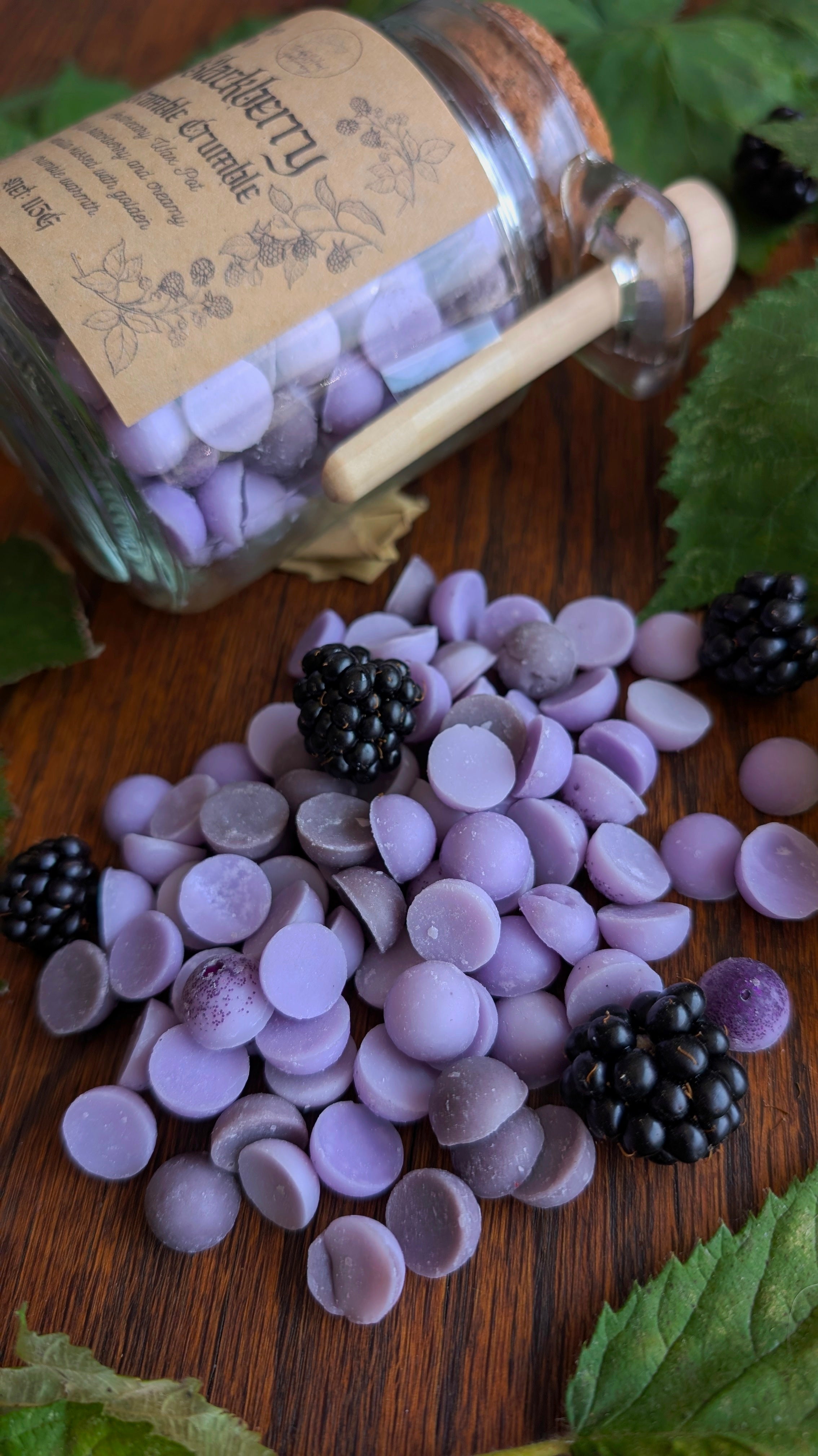 Blackberry Bramble Crumble • Apothecary Wax Pots • Wax Melts • Blackberry Vanilla Crumble Fragrance