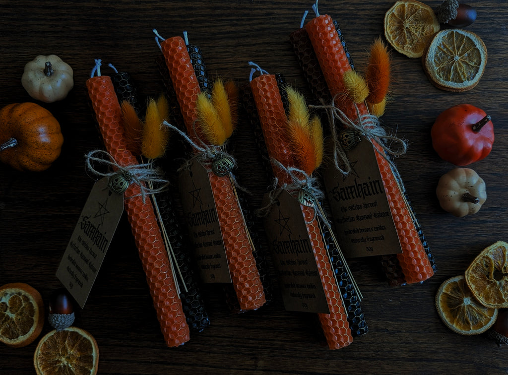 Samhain Ritual Pillar Candles • The Witches Harvest • Set of Three